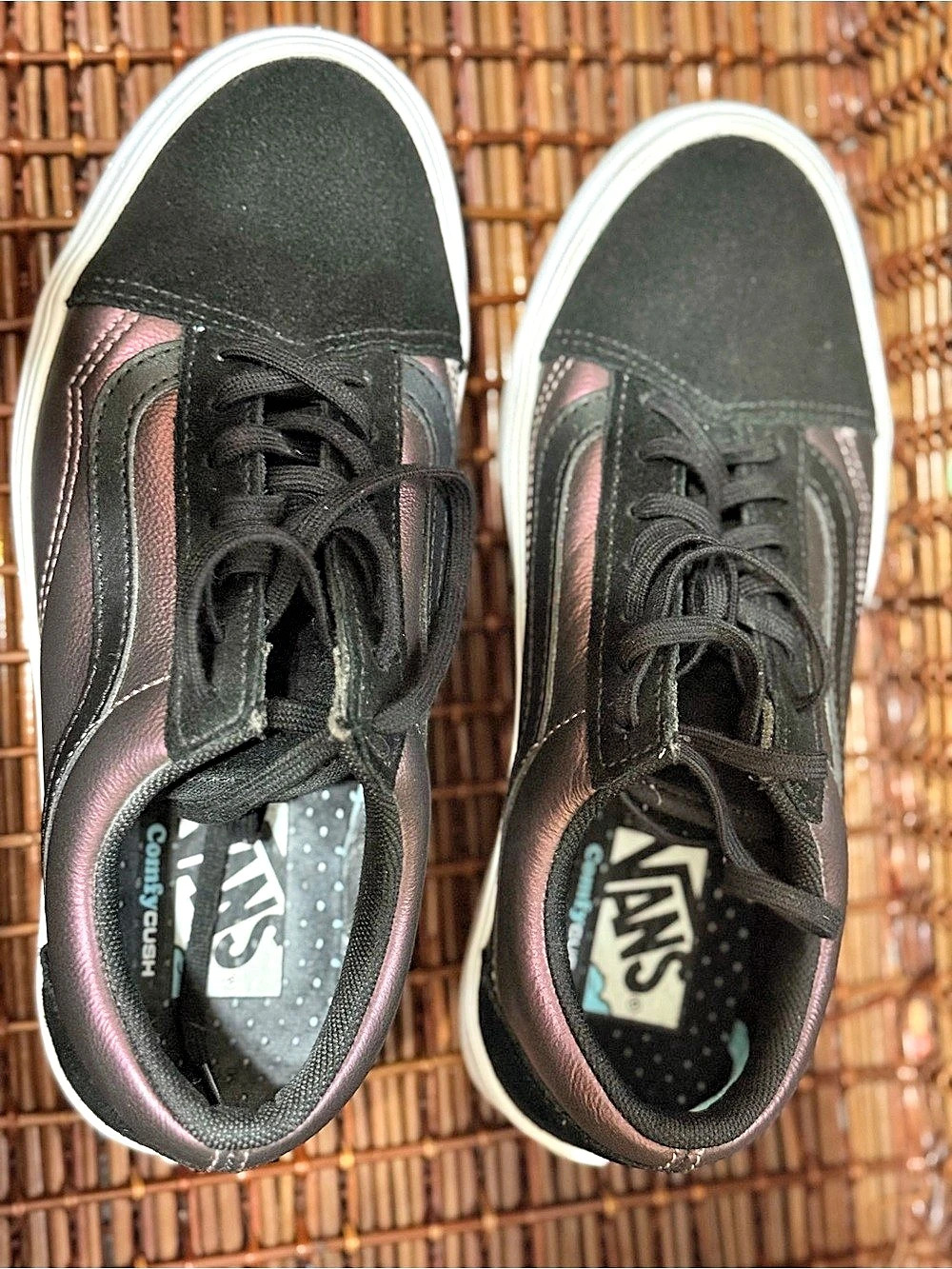 Vans ComfyCush Old Skool Women's Sneakers Black & Purple US 7